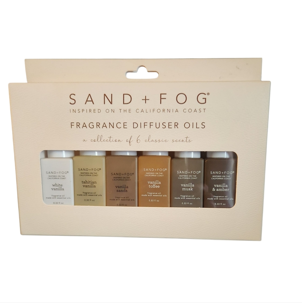 Sand + Fog Fragrance Diffuser Oils Set Collection of Six Classic Vanilla Scents